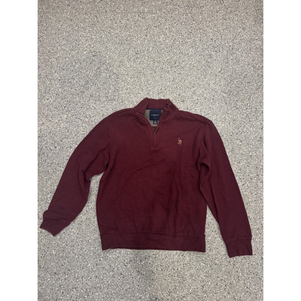 Polo Pullover Maroon Long Sleeve size Medium